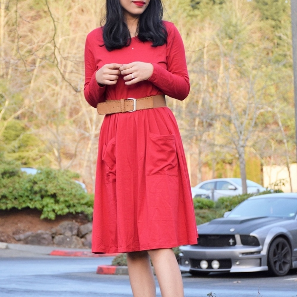 Red dress